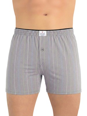 Öts Erkek Boxer Çizgili, Düğmeli (%100 Pamuk)