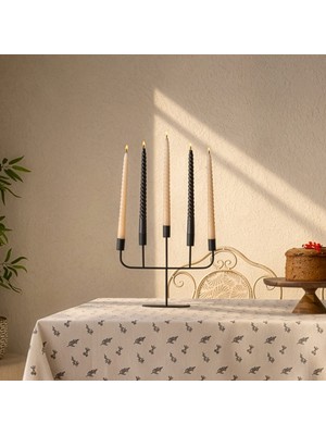 Evidea Deco Lucetta Şamdan - Siyah - 23 cm