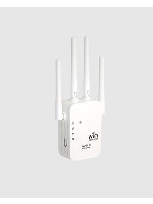 Antenli Wifi Repeater 300M2 Kapsama Alanı Wpa3 Güvenlikli - Lisinya