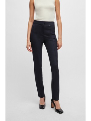 Boss Kadın Pamuklu Normal Bel 5 Cepli Düğmeli Lacivert Pantolon 50505972-404