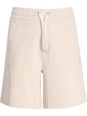 Boss Erkek Normal Kalıp Logo Işlemeli Pamuklu Bej Şort 50544108-131