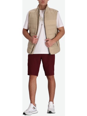 Boss Erkek Dik Yaka Kapitoneli Fermuar Kapamalı Bej Mont 50518375-275