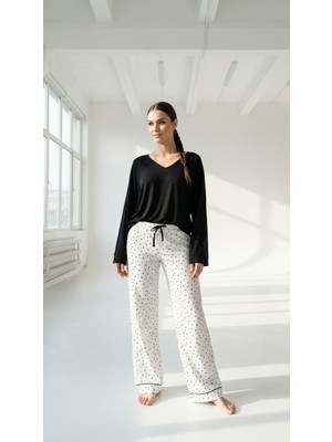 Divinus Derin V Yaka Uzun Kollu Pijama Takımı