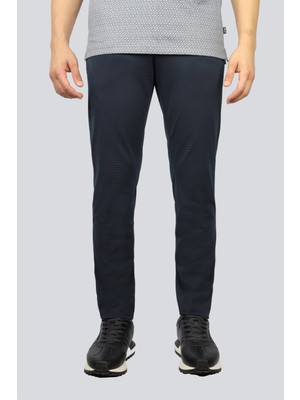 Boss Erkek Normal Kalıp Beli Lastikli Dokuma Kumaş Lacivert Pantolon 50529423-404
