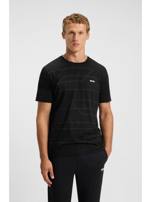 Boss Erkek Regular Fit Bisiklet Yaka Kısa Kollu Siyah T-Shirt 50551617-001