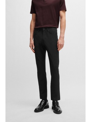 Boss Erkek Slim Fit Düğme Kapamalı Dar Paça Günlük Siyah Jeans 50520195-001