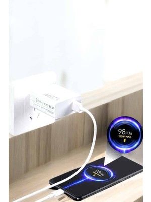 120W Şarj Aleti Type-C Uyumlu Turbo Şarj Aleti - Lisinya