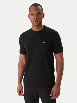 Boss Erkek Regular Fit Kısa Kollu Düz Bisiklet Yaka Siyah4 T-Shirt 50506373-009