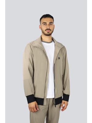 Boss Erkek Regular Fit Fermuar Kapamalı Uzun Kollu Dik Yaka Gri Eşofman Takımı 50531912-334