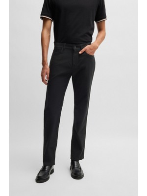 Boss Erkek Regular Fit Normal Bel Düz Paça Streç Pamuklu Siyah Pantolon 50530849-001
