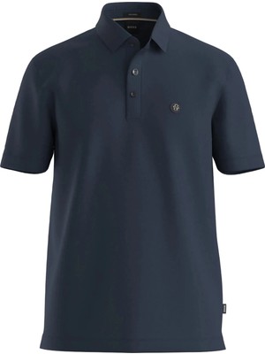 Boss Erkek Polo Yaka Düğme Kapamalı Kısa Kol Lacivert1 Polo Yaka T-Shirt 50520297-406