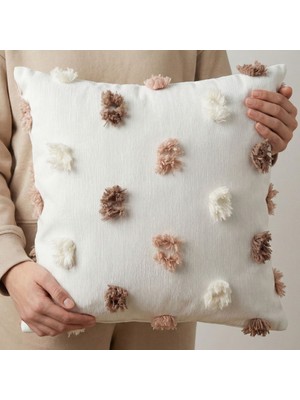 Ratemo Mobilya Premium Dokulu Dekoratif Kırlent Kılıfı 45X45 cm – Kabartmalı Desenli, Yüksek Kalite Kumaş