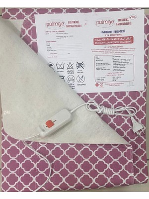 Palmiye Tek Kişilik Elektrikli Battaniye Keçeli