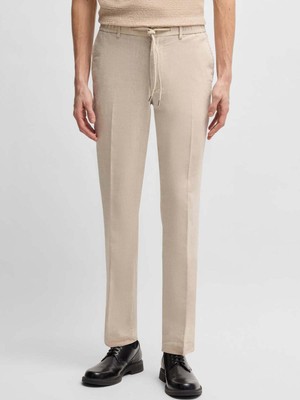 Boss Erkek Regular Fit Normal Bel Düz Paça Denim Bej Pantolon 50540480-275