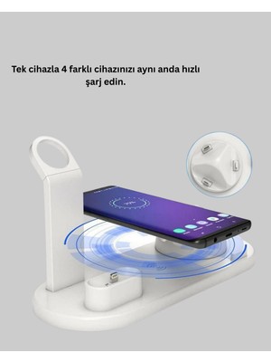 Iphone, Airpods ve Akıllı Saat Uyumlu Çoklu Şarj Cihazı - Lisinya