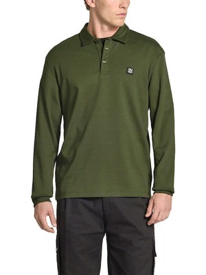 Hugo Erkek Regular Fit %100 Pamuklu Uzun Kollu Haki Polo Yaka T-Shirt 50542578-309