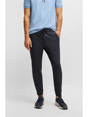 Boss Erkek Su Tutmayan Esnek Kumaş Beli Lastikli Dar Paça Lacivert Pantolon 50534313-402