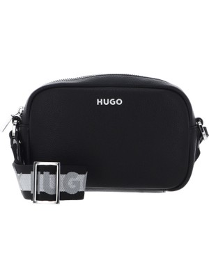Hugo Kadın Logo Şerit Askılı Çıkartılabilen Askılı Siyah2 Omuz Çantası 50490172-005