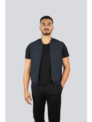 Boss Erkek Regular Fit Kolsuz  Nefes Alabilen Kırışmayan Kumaş Suya ve Rüzgara Dayanıklı Lacivert Yelek 50543164-404