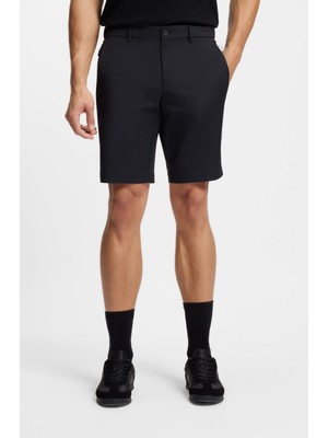 Boss Erkek Normal Kalıp Esnek Su Geçirmez Kolay Ütülenebilir Kumaşlı Siyah Şort & Bermuda 50541384-001