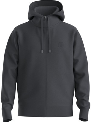 Boss Erkek Regular Fit Kapüşonlu Pamuklu Uzun Kollu Gri Sweatshirt 50545581-027