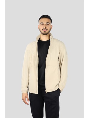 Boss Erkek Dik Yaka Regular Fit Çıkarılabilir Kapüşonlu Fermuar Kapamalı Esnek Kumaş Uzun Kollu Bej Ceket 50528439-275