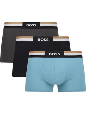 Boss Erkek Dokuma Kumaş  Normal Bel Kısa Paça Düz Model Çok Renkli Boxer 50516542-985
