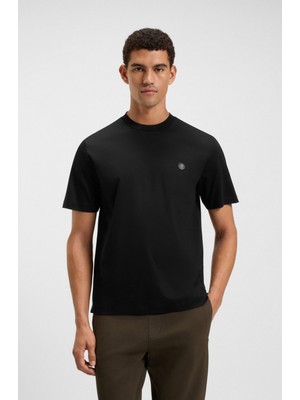 Boss Erkek Regular Fit Bisiklet Yaka Marka Logolu Siyah1 T-Shirt 50520298-002