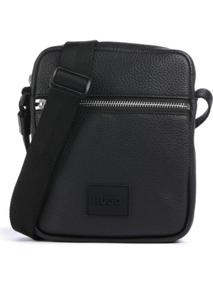 Hugo Erkek Logo Desenli Femuarlı Iki Bölmeli Askılı Siyah Çanta 50535669-001
