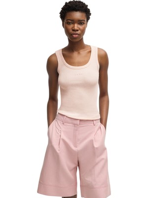 Boss Kadın Kalın Askılı Yuvarlak Yaka Kolsuz Logolu Pembe Atlet 50504245-690