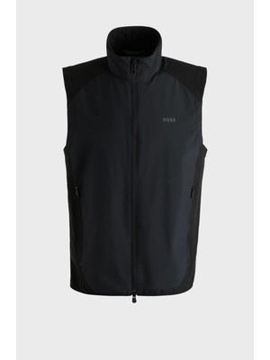 Boss Erkek Siyah Dik Yaka Kolsuz Yelek Regular Fit Özellikli Günlük Kullanım 50533761-001