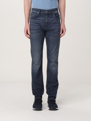 Boss Erkek Regular Fit Normal Bel Düz Paça Pamuklu Denim Lacivert Jeans 50538543-406