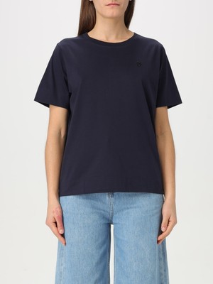 Boss Kadın Regular Fit Yuvarlak Yaka %100 Pamuklu Kısa Kollu Lacivert T-Shirt 50532092-406
