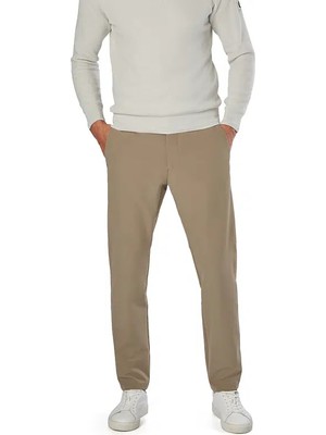 Boss Erkek Slim Fit Çabuk Kuruyan Su Tutmayan Dar Paça Bej Pantolon 50534303-334