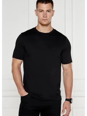 Boss Erkek Regular Fit Bisiklet Yakalı Kısa Kollu Siyah T-Shirt 50521129-001