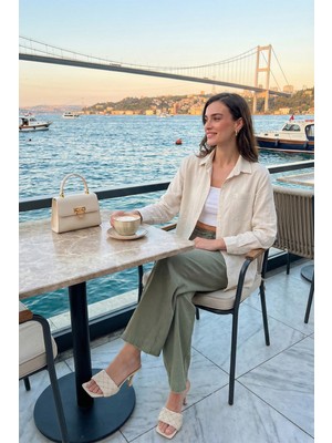 Lela Pamuklu Regular Fit Cepli Gömlek Kadın Gömlek CF25S16992