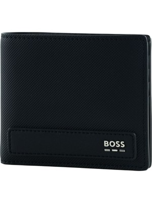 Boss Erkek Metalik Logo Etiketli Dikiş Detaylı Lacivert Cüzdan 50552881-405