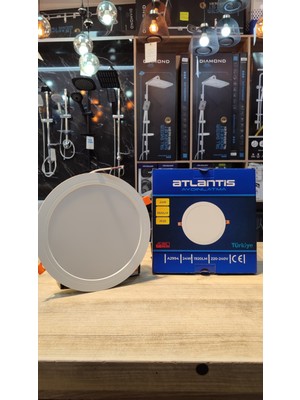 5li Paket Atlantis 24 Watt Oval Beyaz Kasa Beyaz Işık Sıva Altı LED Panel 6500K Yüksek Işık