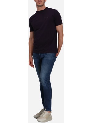Boss Erkek Regular Fit Kısa Kollu Düz Bisiklet Yaka Mor T-Shirt 50506373-517