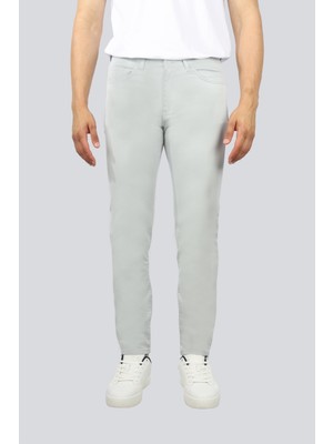 Boss Erkek Slim Fit Esnek Pamuklu Normal Bel Düz Paça Gri Pantolon 50524421-050