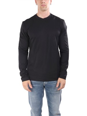 Boss Erkek Slim Fit Bisiklet Yaka Uzun Kollu Siyah T-Shirt 50554524-001