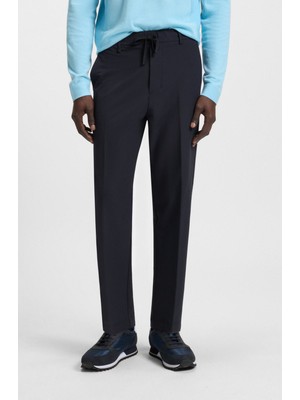 Boss Erkek Dar Kesim Su Geçirmez Esnek Kumaşlı Lacivert Pantolon 50538179-402