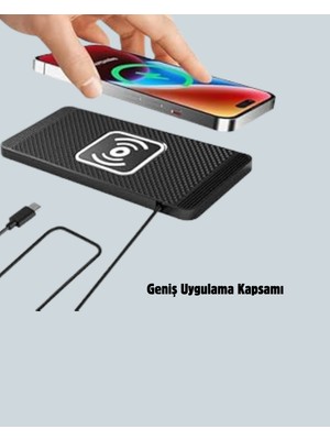 Kablosuz Manyetik Araç Şarj Pedi - Hızlı, Güvenli, Isınma Korumalı Tasarım - Lisinya