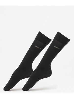 Boss Erkek Dokuma Kumaş Nefes Alabilir Özellikli Uzun 2'li Siyah Çorap 50531080-001