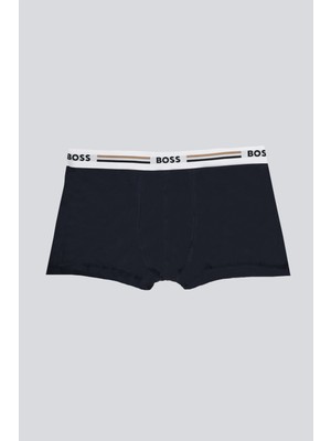 Boss Erkek Marka Logolu Beli Lastikli Lacivert Boxer 50492200-972