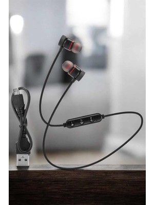 Mikrofonlu Kablosuz Sport Kulak Içi Mıknatıslı Kulaklık - Lisinya