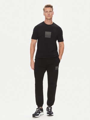 Hugo Erkek Rahat Kalıp Beli ve Paçası Lastikli %100 Pamuklu Siyah Eşofman Altı 50542866-001