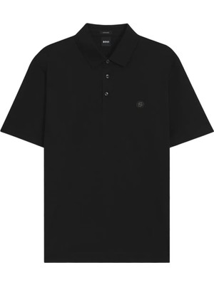 Boss Erkek Polo Yaka Düğme Kapamalı Kısa Kol Siyah1 Polo Yaka T-Shirt 50520297-002