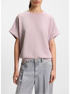Hugo Kadın Kısa Kol Bisiklet Yaka Rahat Kesim Pembe T-Shirt 50543499-562