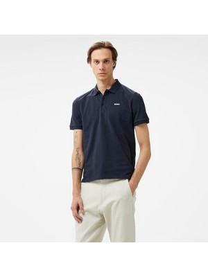 Hugo Erkek Polo Yaka Regular Fit Pamuklu Kısa Kollu Lacivert Polo Yaka T-Shirt 50466182-406
